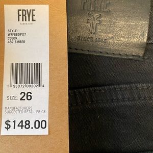 Frye Black Ember Jeans (Brand New With Tags)